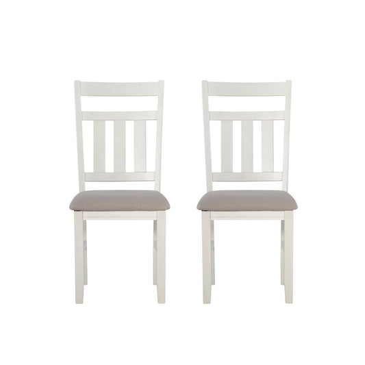 Turino Distressed White Side Chair