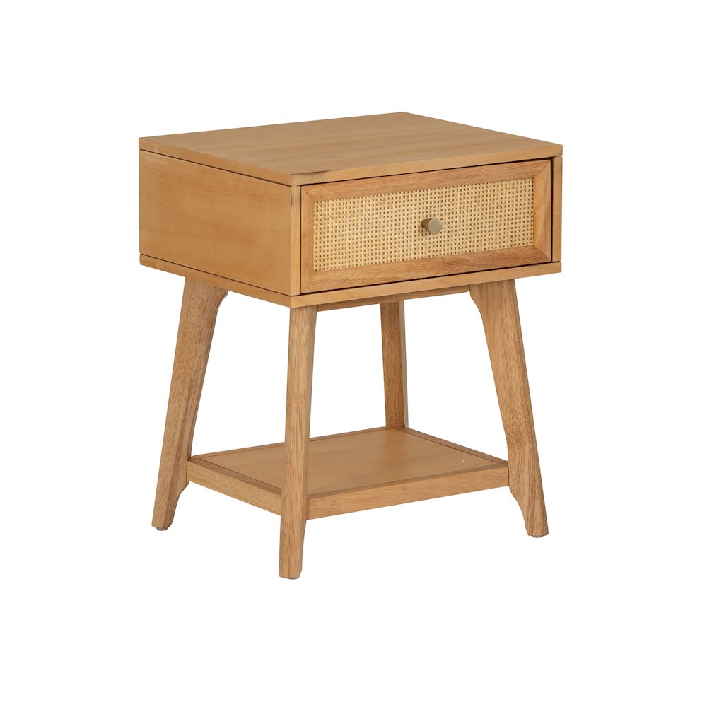 Catlett Cane Side Table Nightstand Natural