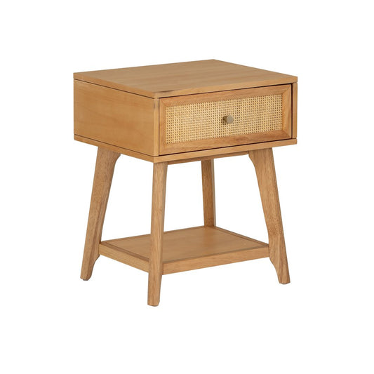 Catlett Cane Side Table Nightstand Natural