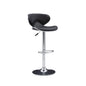 Chrome and Black PU Barstool