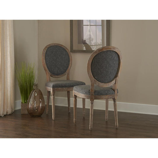 Avalon Charcoal Oval Back Chair Set Of Two
