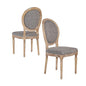 Avalon Charcoal Oval Back Chair Set Of Two
