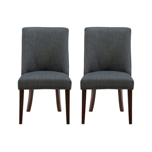 Adler Dining Chair Espresso Grey Set of Two
