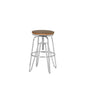 Tatum Wood and Metal Adjustable Stool Silver