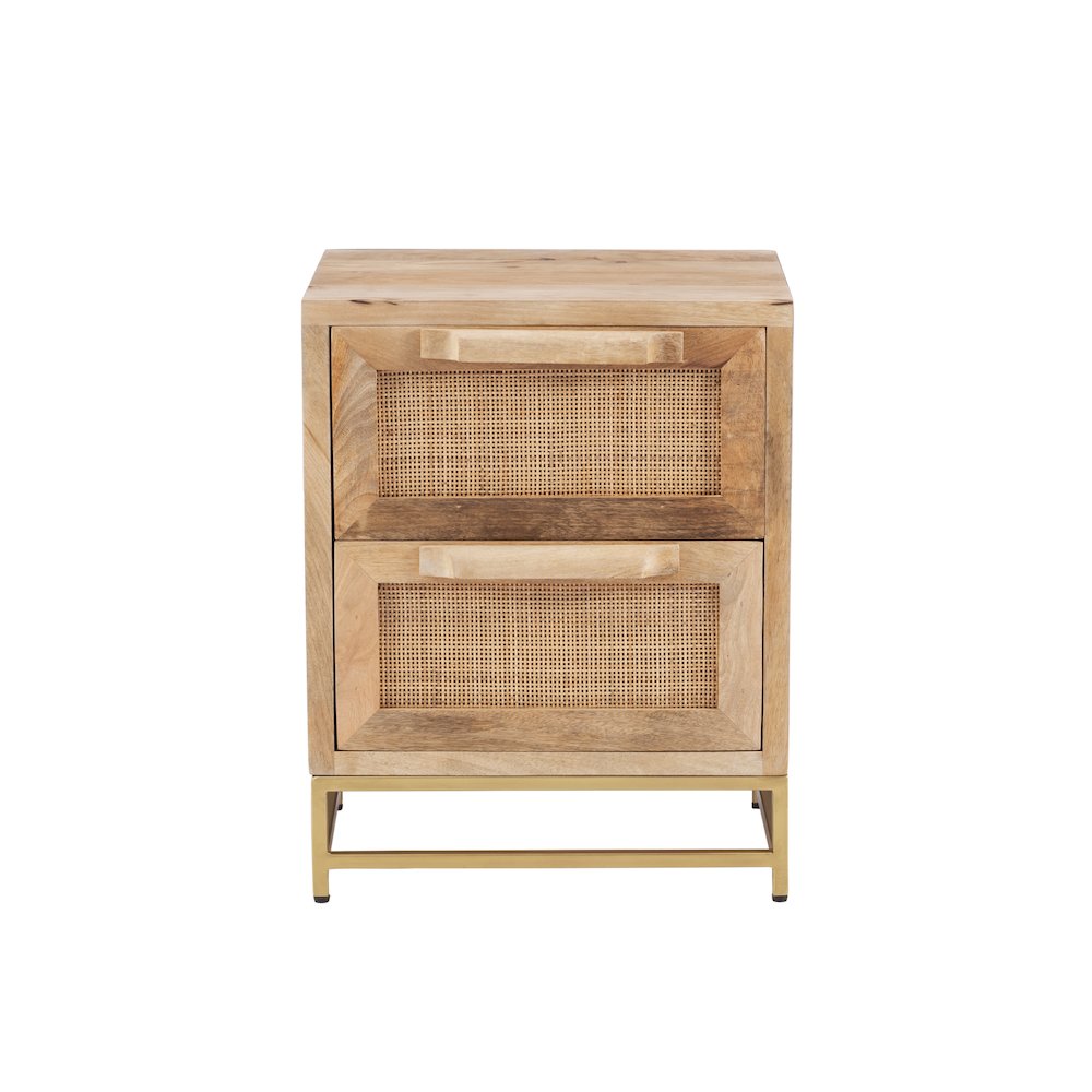 Janie Rattan Cabinet Two Drawers