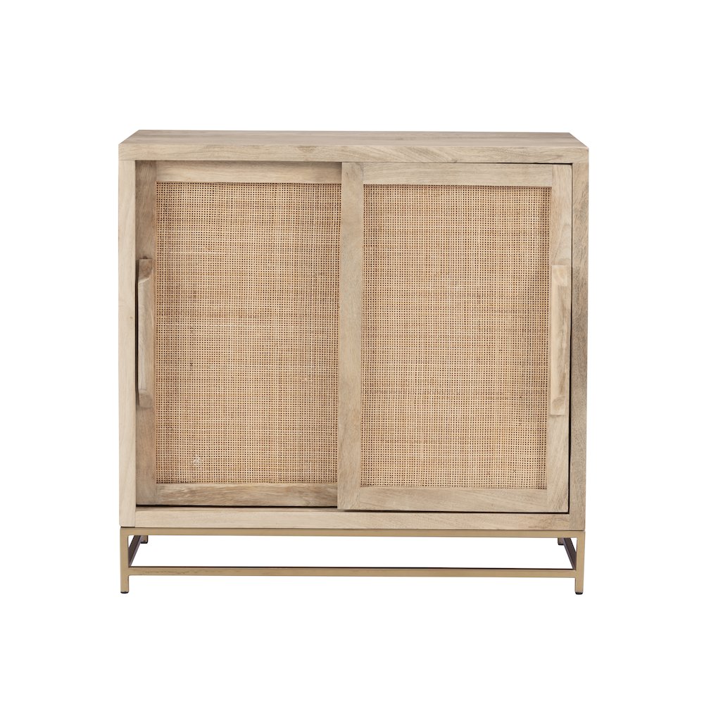 Janie Rattan Cabinet Two Sliding Doors