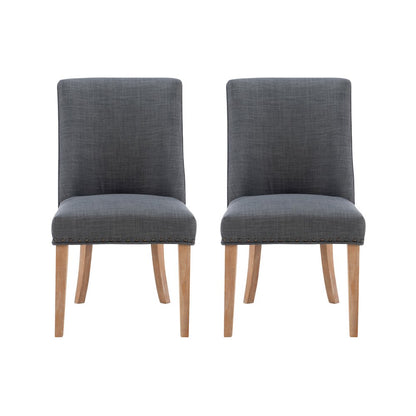 Adler Dining Chair Natural Grey  Set of Two