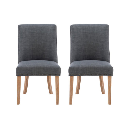 Adler Dining Chair Natural Grey  Set of Two