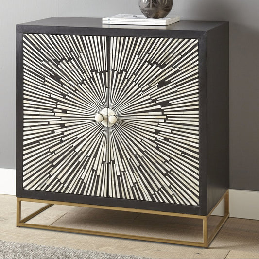 Amika 2 Door Sunburst Accent Cabinet
