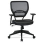 Office Star Professional Dark Air Grid Back Managers Chair - Leather Seat Material - 5-star Base - Black - 1 Each
