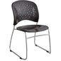 Safco Reve Sled Base Guest Chair - Black Plastic Seat - Black Plastic Back - Sled Base - 2 / Carton