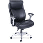 Lorell Wellness by Design Big & Tall Chair with Flexible Air Technology - Black Seat Color - Bonded Leather Seat Material - Black Back Color - Bonded Leather Back Material - 5-star Base - Armrest - 1 