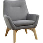 Lorell Quintessence Collection Upholstered Chair - Gray Seat Color - Gray Back Color - Low Back - Four-legged Base - 1 Each