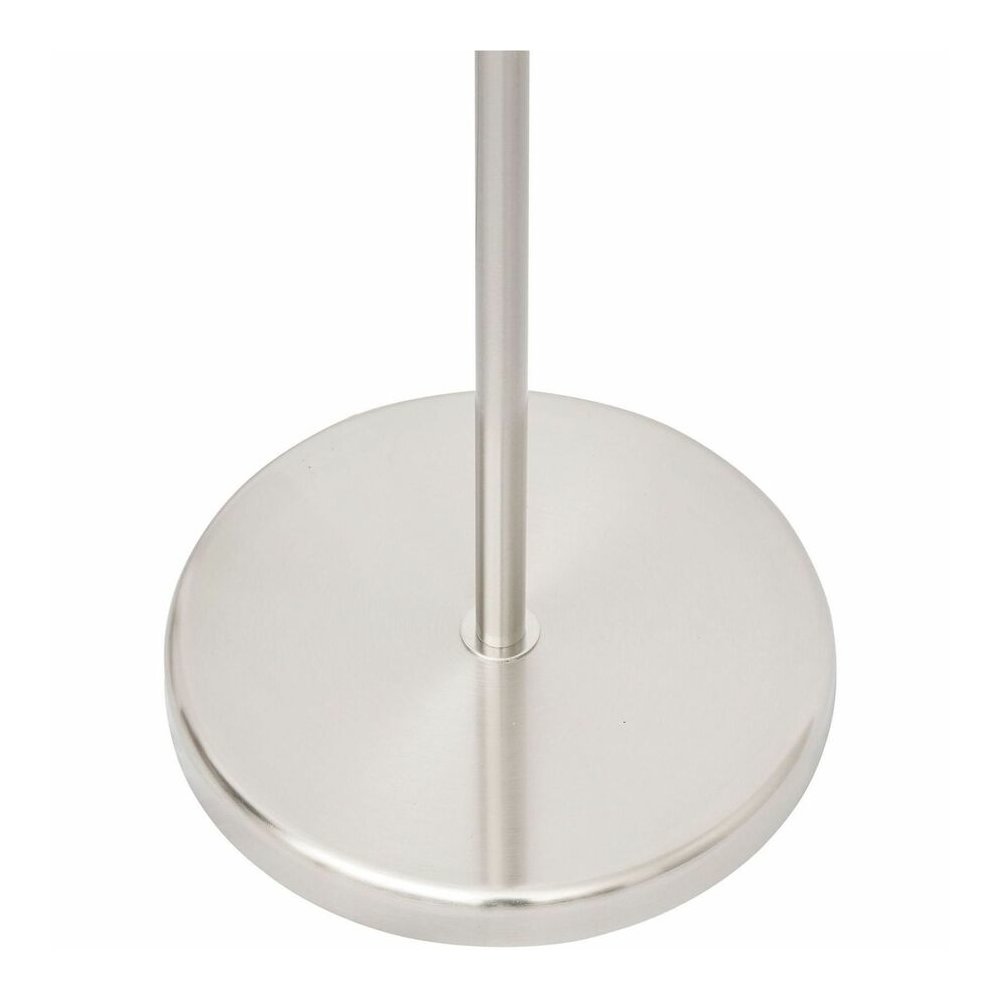 Lorell LED Contemporary Floor Lamp - 65" Height x 12" Width - 10 W LED Bulb - Brushed Nickel - Floor-mountable - Silver - for Living Room, Office, Lobby