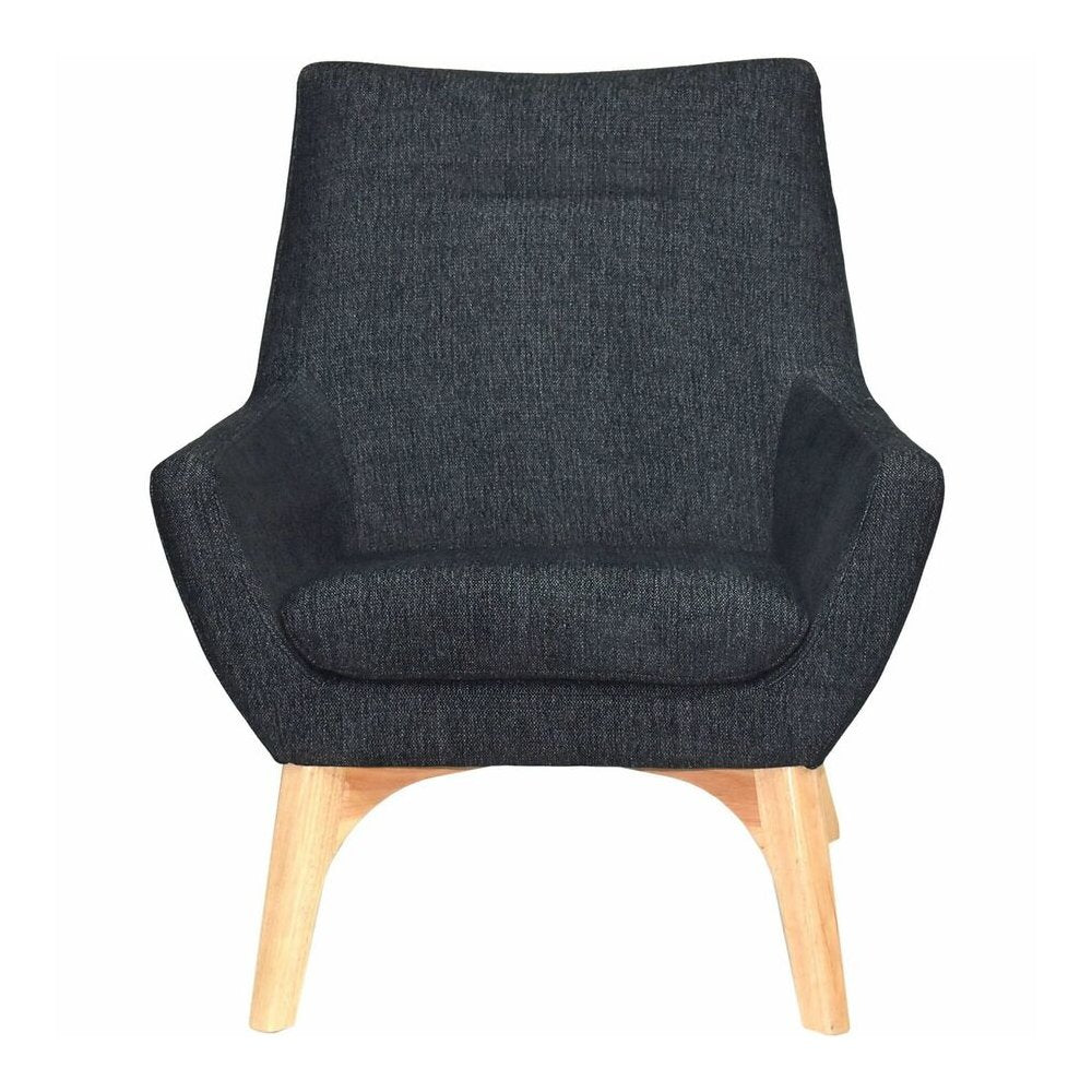 Lorell Quintessence Collection Upholstered Chair - Black Seat Color - Black Back Color - Low Back - Four-legged Base - 1 Each