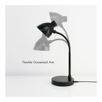 Lorell LED Desk Lamp - LED - 220 lm Lumens - Black - Desk Mountable - for Desk, Table