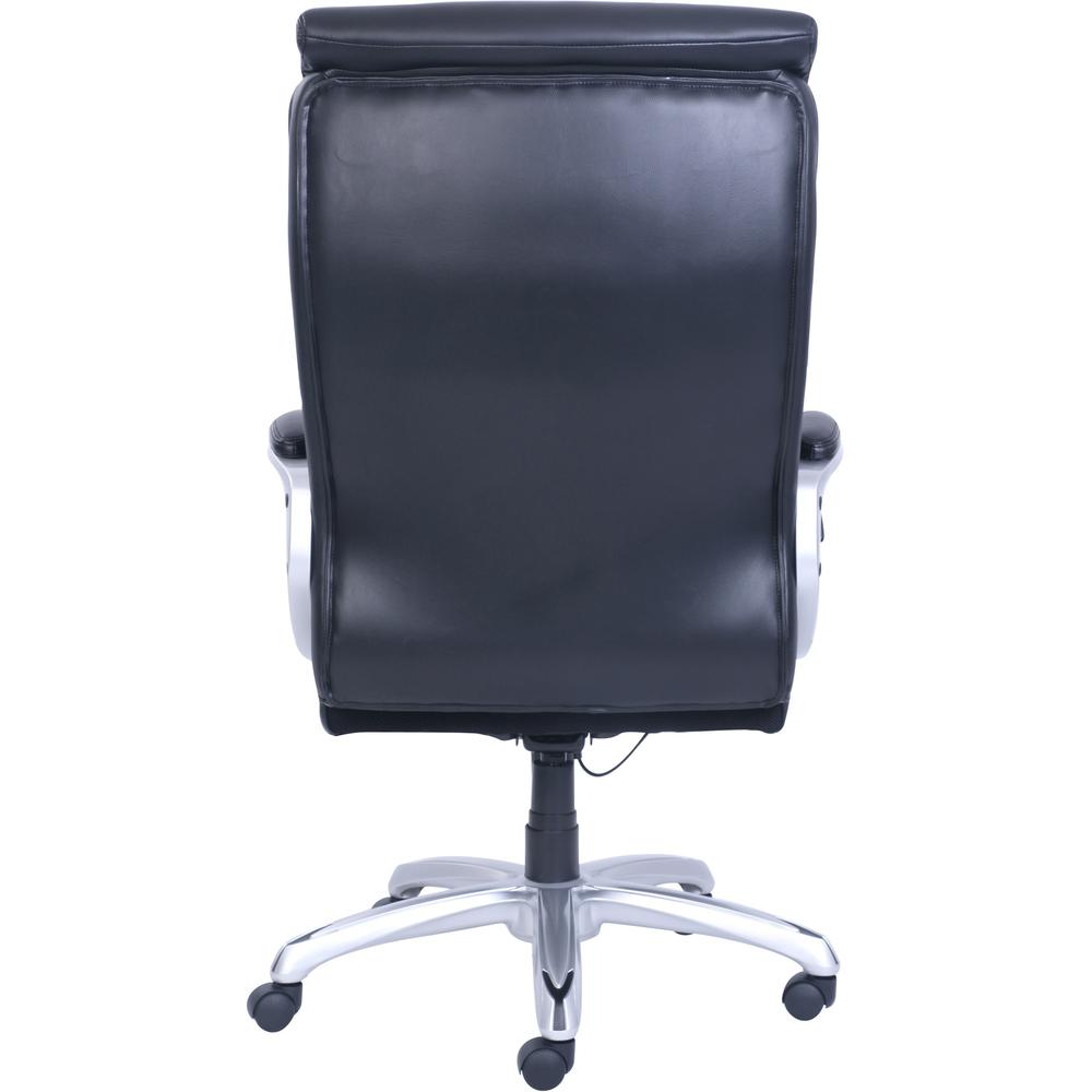 Lorell Wellness by Design Big & Tall Chair with Flexible Air Technology - Black Seat Color - Bonded Leather Seat Material - Black Back Color - Bonded Leather Back Material - 5-star Base - Armrest - 1