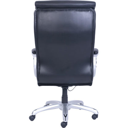 Lorell Wellness by Design Big & Tall Chair with Flexible Air Technology - Black Seat Color - Bonded Leather Seat Material - Black Back Color - Bonded Leather Back Material - 5-star Base - Armrest - 1