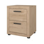 Mira 2 Drawer Nightstand, Jackson Hickory