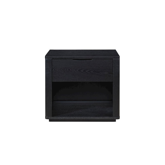 Venice Modern Nightstand with Soft Close Drawer in Black