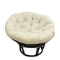 42-Inch Rattan Papasan Chair with Solid Twill Cushion