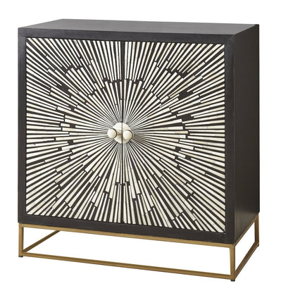 Amika 2 Door Sunburst Accent Cabinet