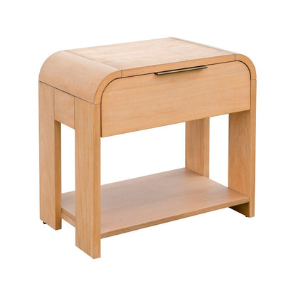 Modern One Drawer Waterfall Nightstand