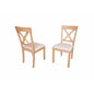Best Master Furniture Janet 20" Wood Dining Chair in Driftwood (Set of 2)