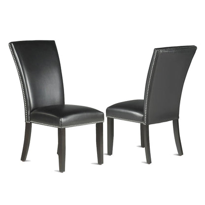 Finley Black PU Side Chair, Set of 2