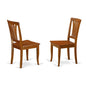 Avon  Chair  with  Wood  Seat  -  Saddle  Brow  Finish,  Set  of  2
