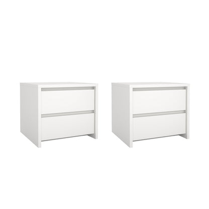 Next 17-Inch Tall 2-Drawer Nightstand - Set of 2, White