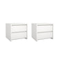 Next 17-Inch Tall 2-Drawer Nightstand - Set of 2, White