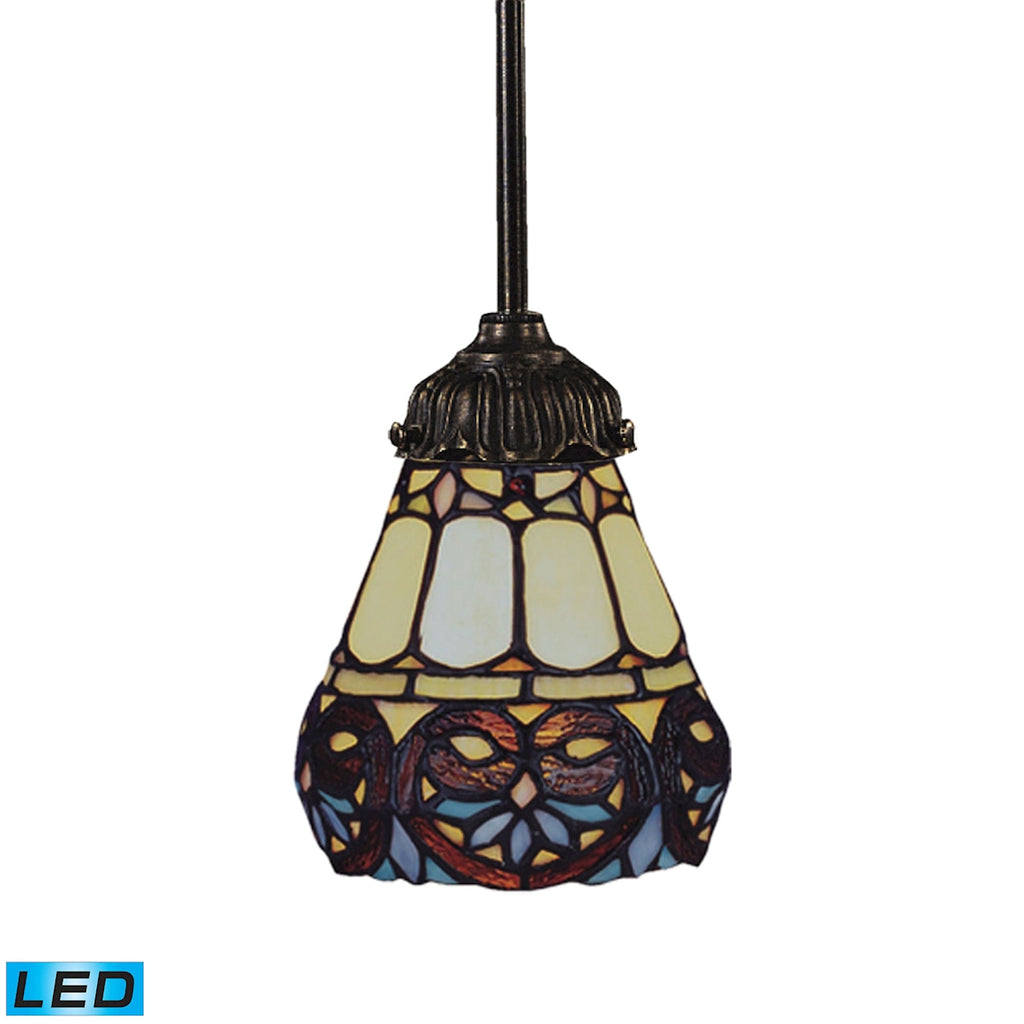 Mix-N-Match 1-Light Pendant in Tiffany Bronze - LED Offering Up To 800 Lumens (60 Watt Equivalent) W