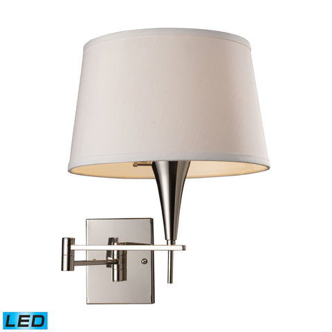 Swingarm 1-Light Sconce in Polished Chrome - LED Offering Up To 800 Lumens (60 Watt Equivalent) With