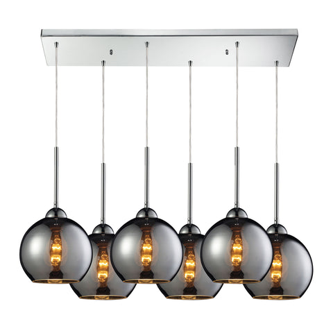 Cassandra 6 Light Pendant in Polished Chrome