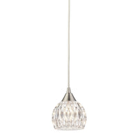 Kersey Collection 1-Light Mini Pendant in Satin Nickel