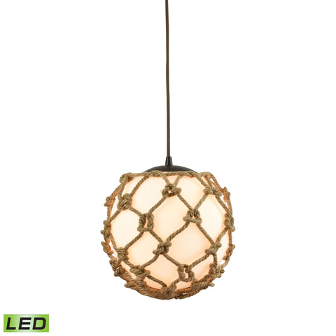 Coastal Inlet 1 Light LED Pendant in Oil Rubbed Bronze