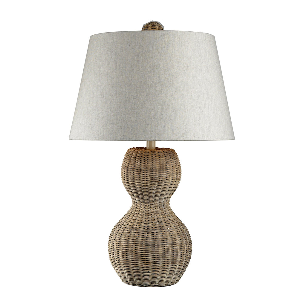 Sycamore Hill Table Lamp in Rattan with Natural Linen Shade