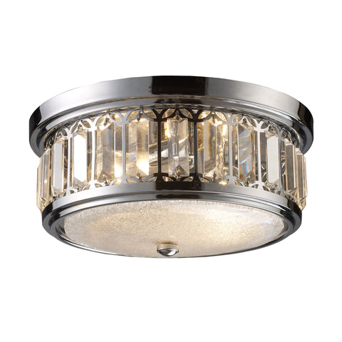 Flush Mount 2-Light in Polished Chrome