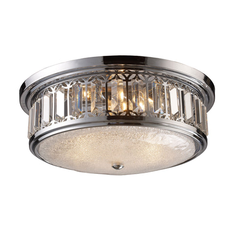 Flush Mount 3-Light in Polished Chrome