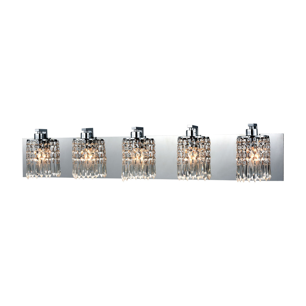 Optix 5 Light Vanity in Polished Chrome
