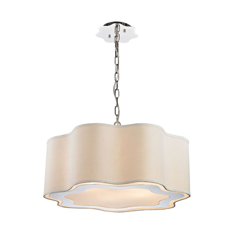 Villoy 24'' Wide 4-Light Pendant - Polished Nickel