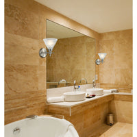 Pemberton 1-Light Vanity Lamp in Brushed Nickel with White Marbleized Glass