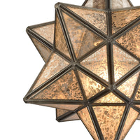 Moravian Star 1-Light Mini Pendant in Bronze - Small