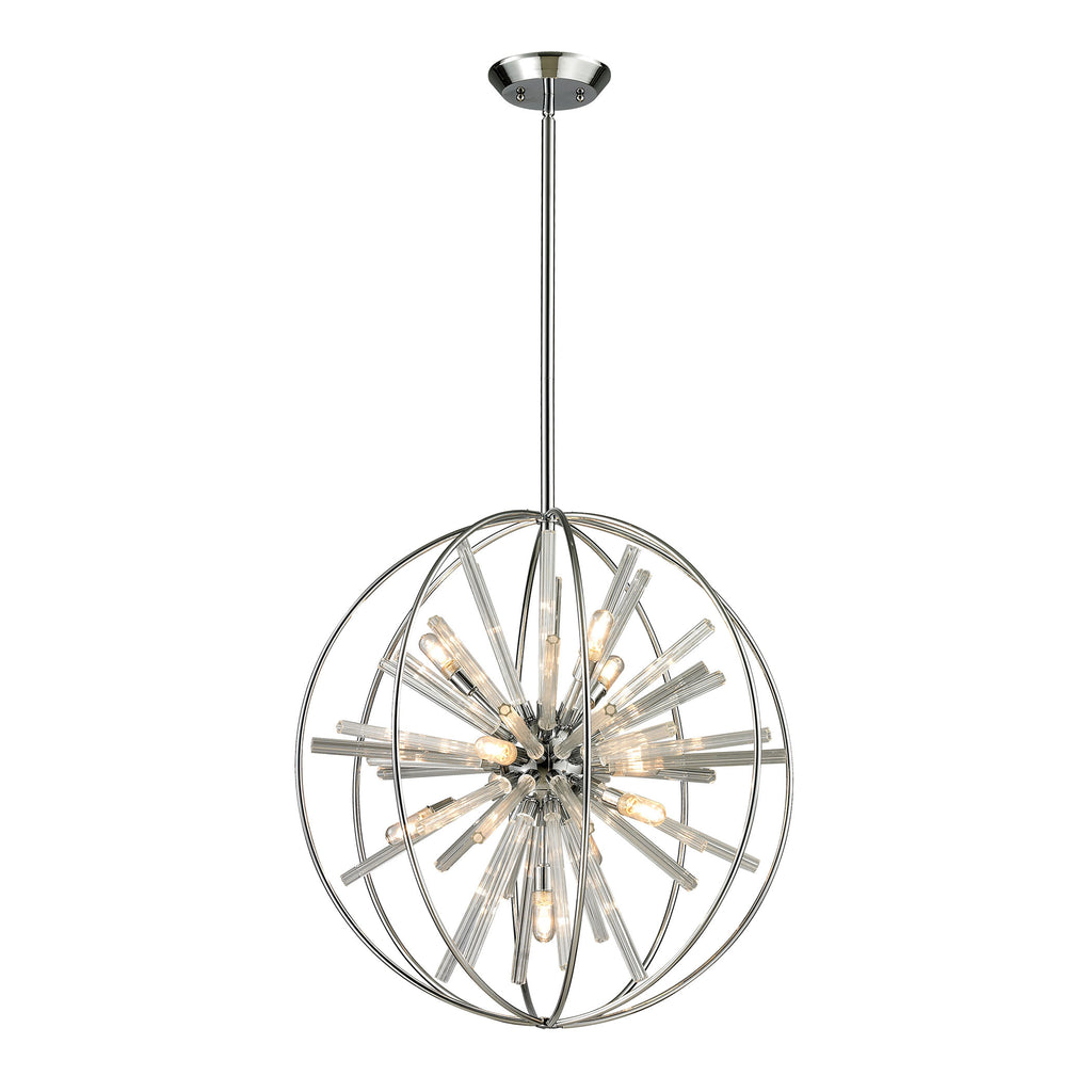 Twilight Collection 10 light pendant in Polished Chrome