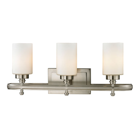 Dawson Collection 3 light bath in Brushed Nickel