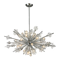 Starburst Collection 24 light chandelier in Polished Chrome