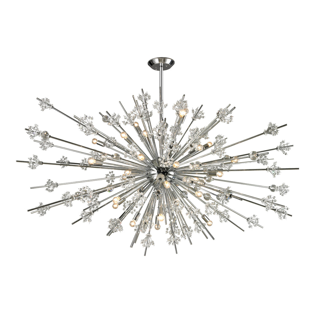Starburst Collection 31 light chandelier in Polished Chrome