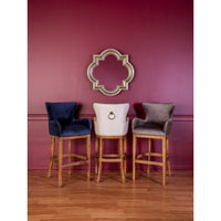 Roxie Cream Linen Bar chair