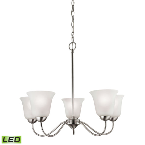 Conway 5 Light LED Chandelier In Brushed Nickel